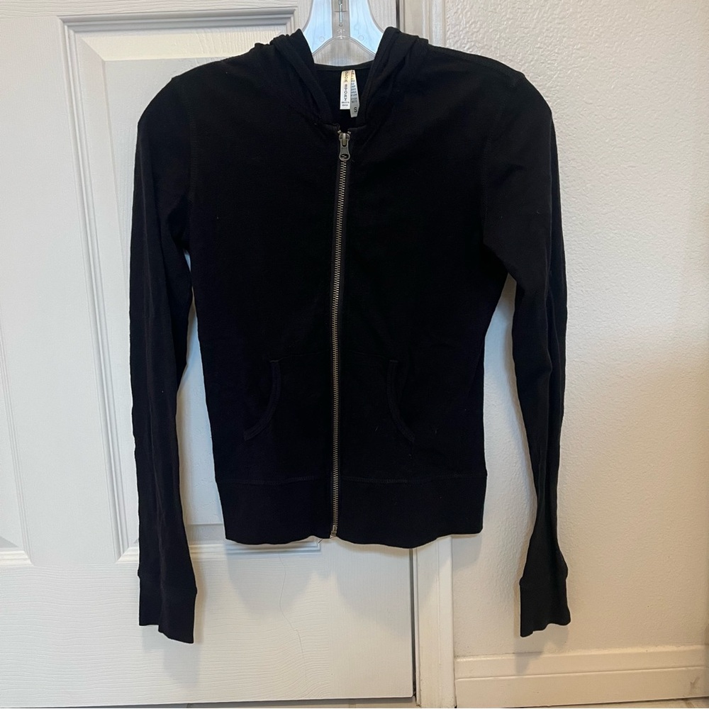Y2K Black Zip-Up Hoodie